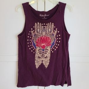 Lucky Brand Sz M Purple Yoga Tank Top